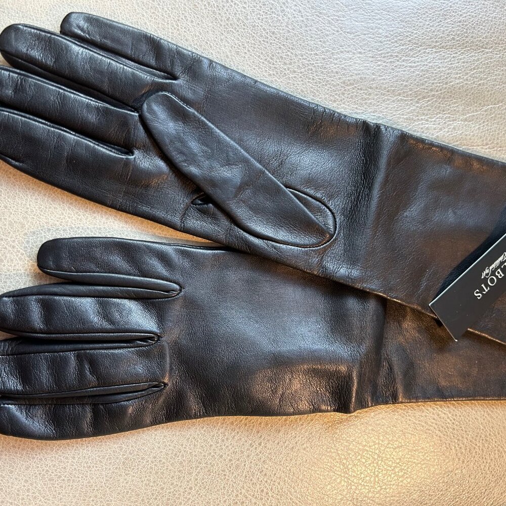 NWT Talbots Black leather gloves